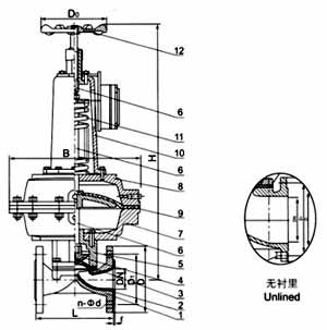 EG6K41W(無(wú)襯里)、EG6K41J(襯膠) 氣動(dòng)隔膜閥(常開(kāi)型)